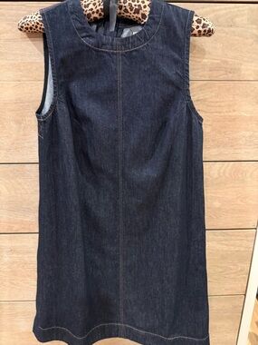 NWT J Crew Dark Denim Dress with Contrast Stitching, 0